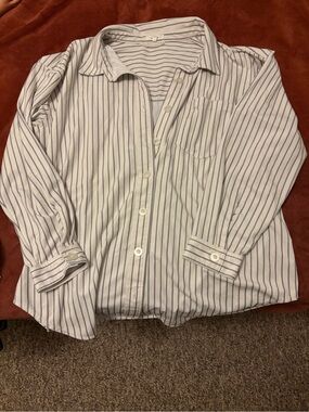 Maurices White Tee with Black Stripe Detail
